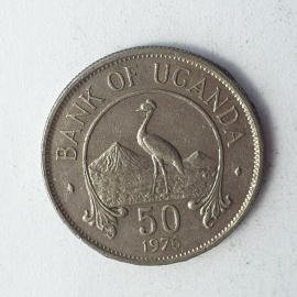 Монета пятьдесят центов, Уганда, 1976г.